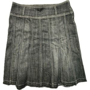 7 For All Mankind Denim Skirt, Women's Size 28, Wide Waist, Knee Length, Black